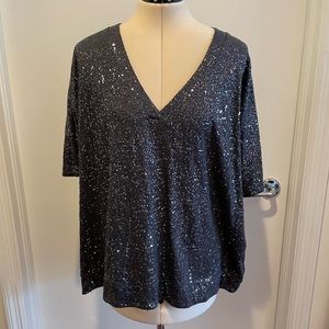DKNY Sequin Top NWT Size M/L.